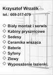 Montaż kabin prysznicowych, Biały montaż, Hydraulika