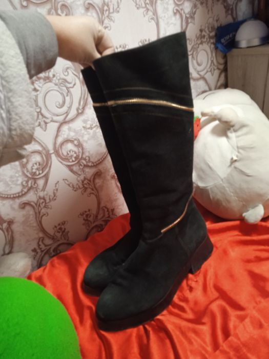 Сапоги ботфорти натуральні