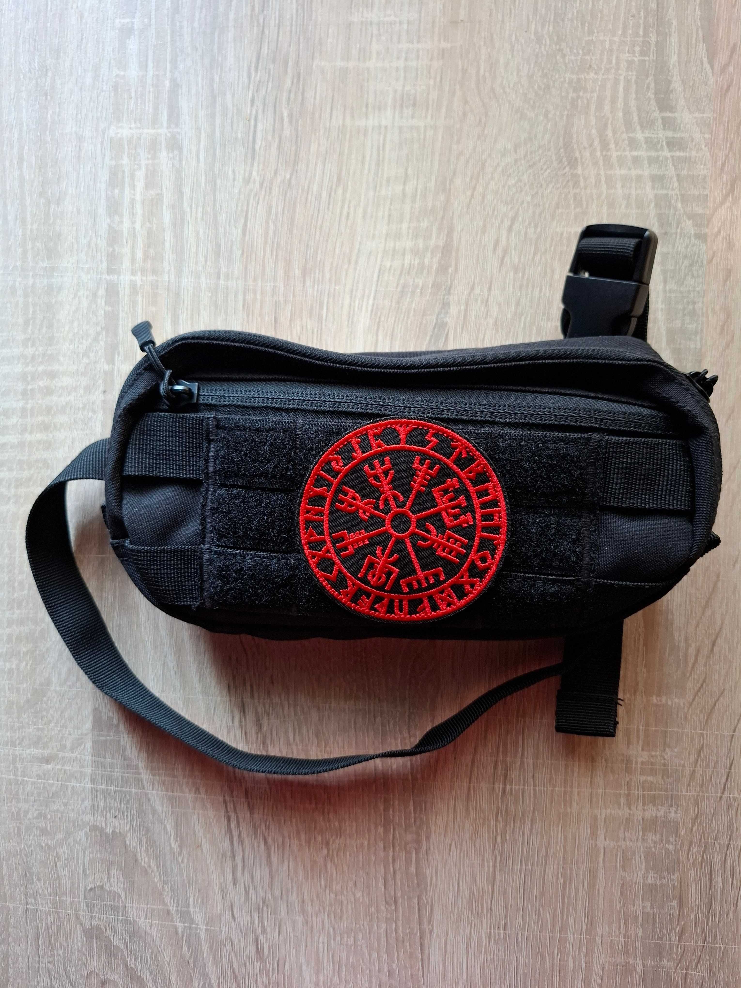 Naszywka Haftowana Vegvisir Kompas Wikingów  Velcro Rzep