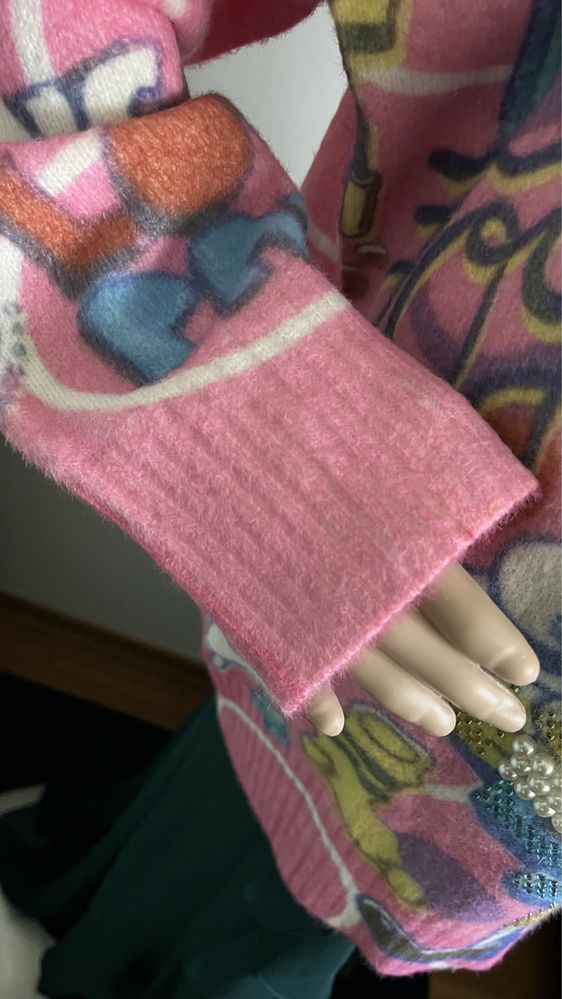 Nowy Sweter kryształy, perły, cyrkonie spongebob wyjątkowy