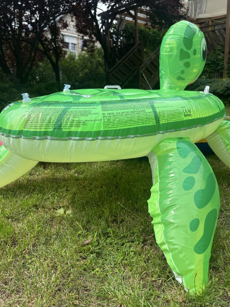Żółw dmuchany materac na wodę jezioro morze summer air mattress