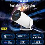 Projetor HY300PRO ANDROID 11 1GB/8GB 260ANSI 4K WiFi Bluetooth / 1080P