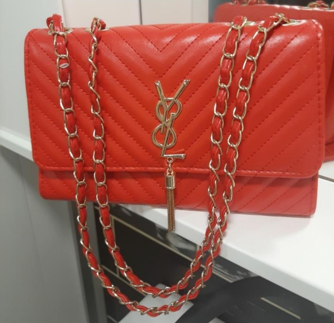 Красная кроссбоди, в стиле YSL, сумка, шоппер, кошелек, клатч,