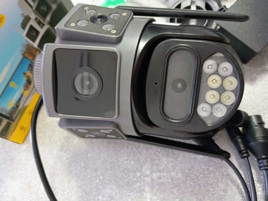 Kamera Zewnętrzna Podwójna Nagrywanie Audio Obraz Obrotowa