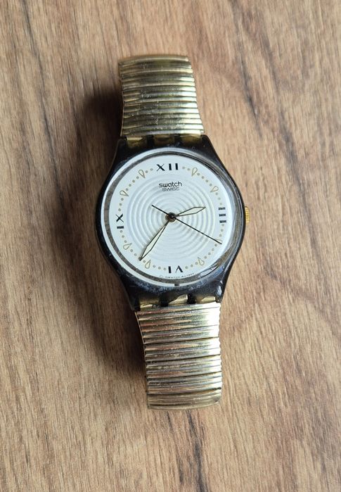 Zegarek vintage Swatch Gent Big Rock bransoleta flex