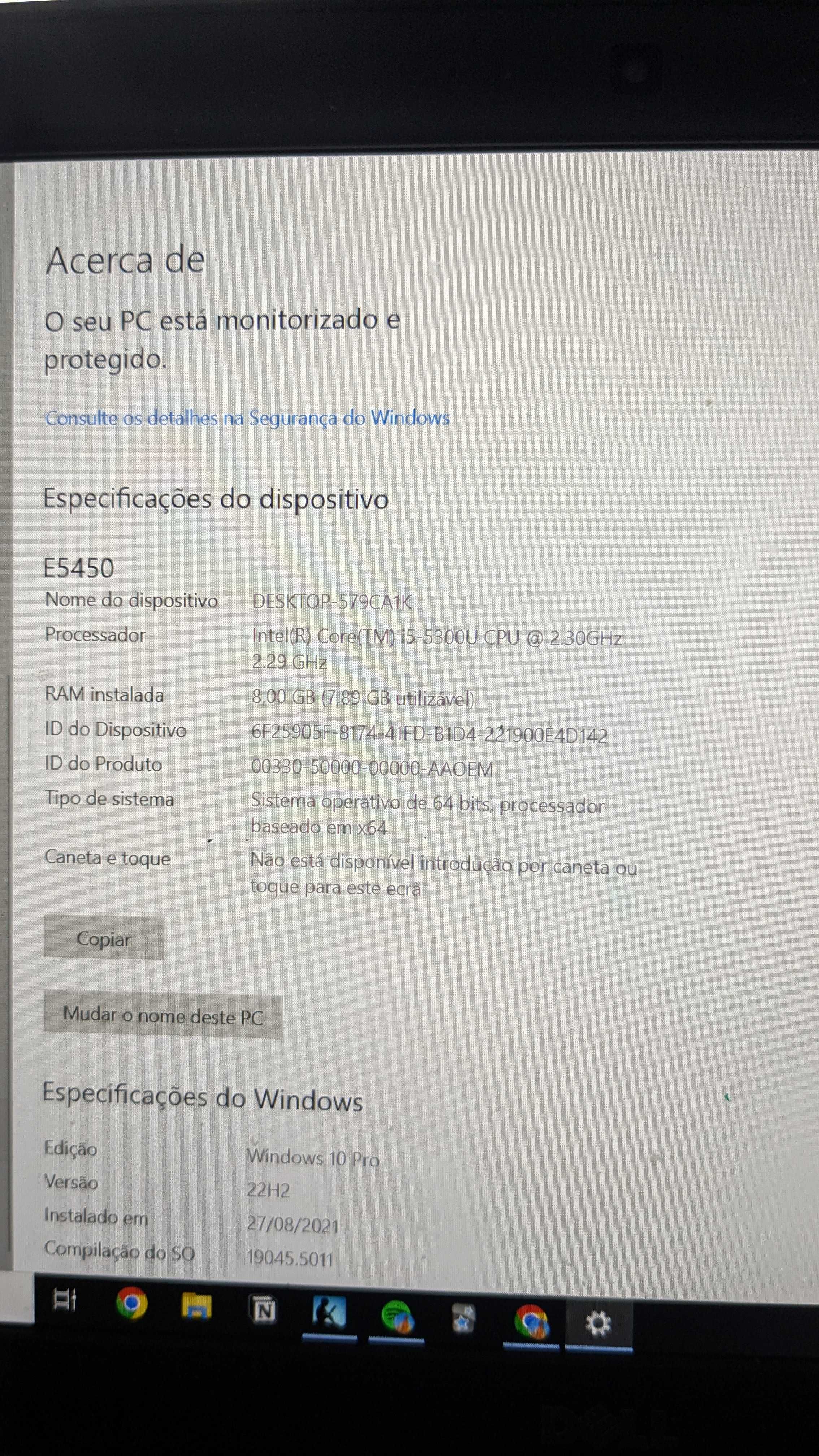 Portátil Dell Intel-core i5 E5450