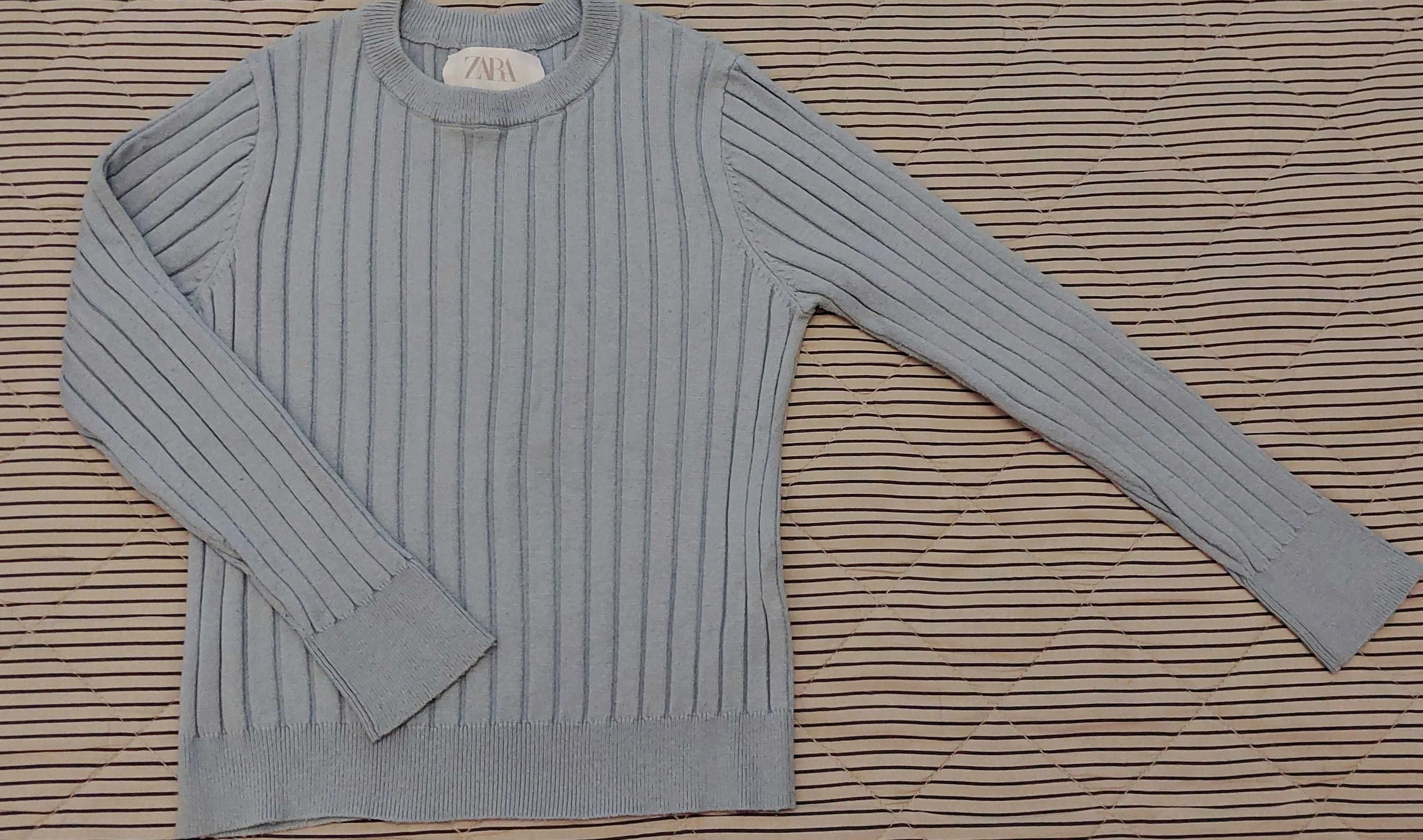 Błękitny sweter, bluzka, Zara, rozm. 128, 9 lat