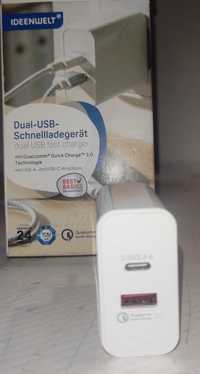 USB-A та USB-C швидка зарядка+подарунок ideen welt
