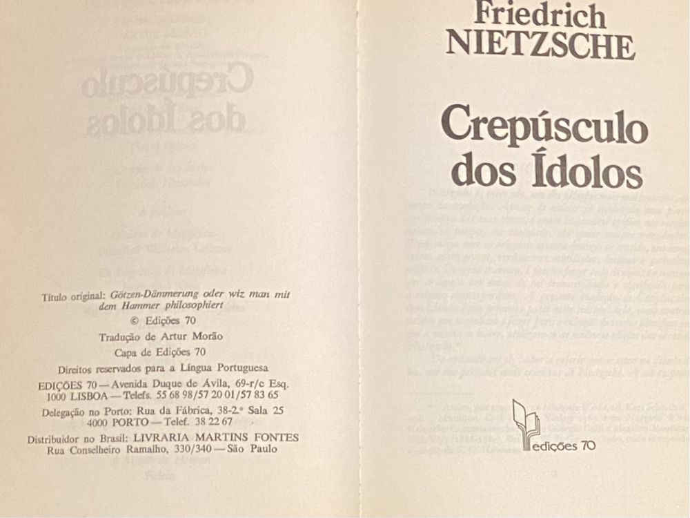 O Crepúsculo dos Ídolos de Friedrich Nietzsche