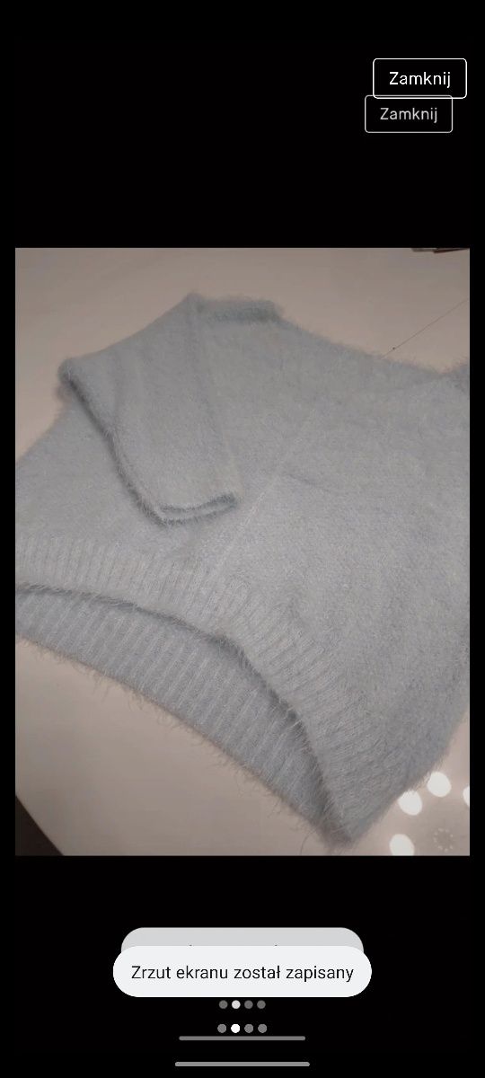 Sweterek błękitny alpaka m/l/xl nowy