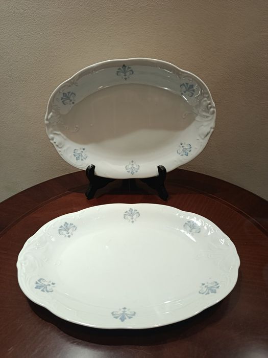 Śliczny stary zestaw dwóch półmisków porcelana Wawel Krzysztof Wałbrzy