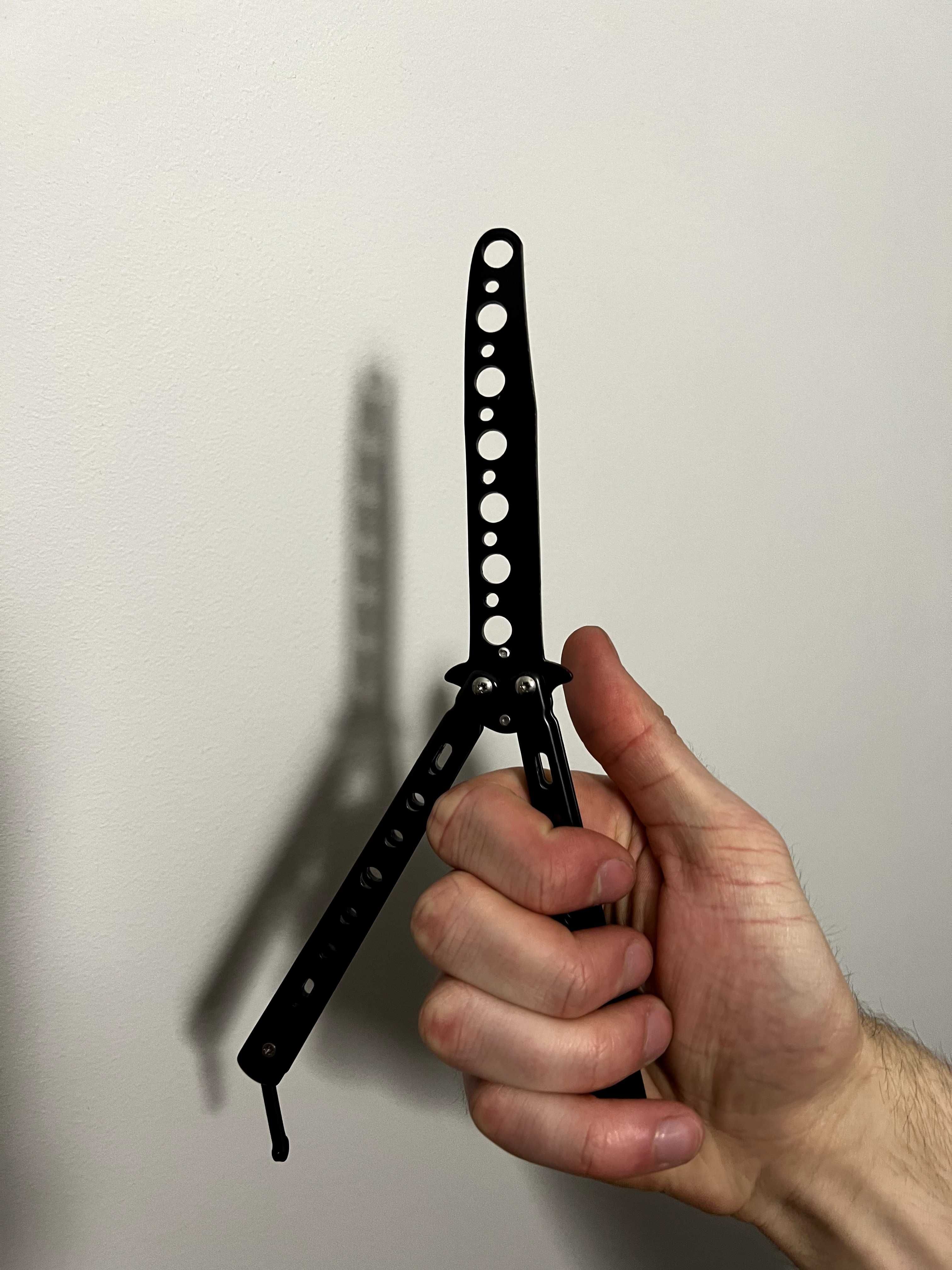 NÓŻ MOTYLKOWY BUTTERFLY knife treningowy czarny