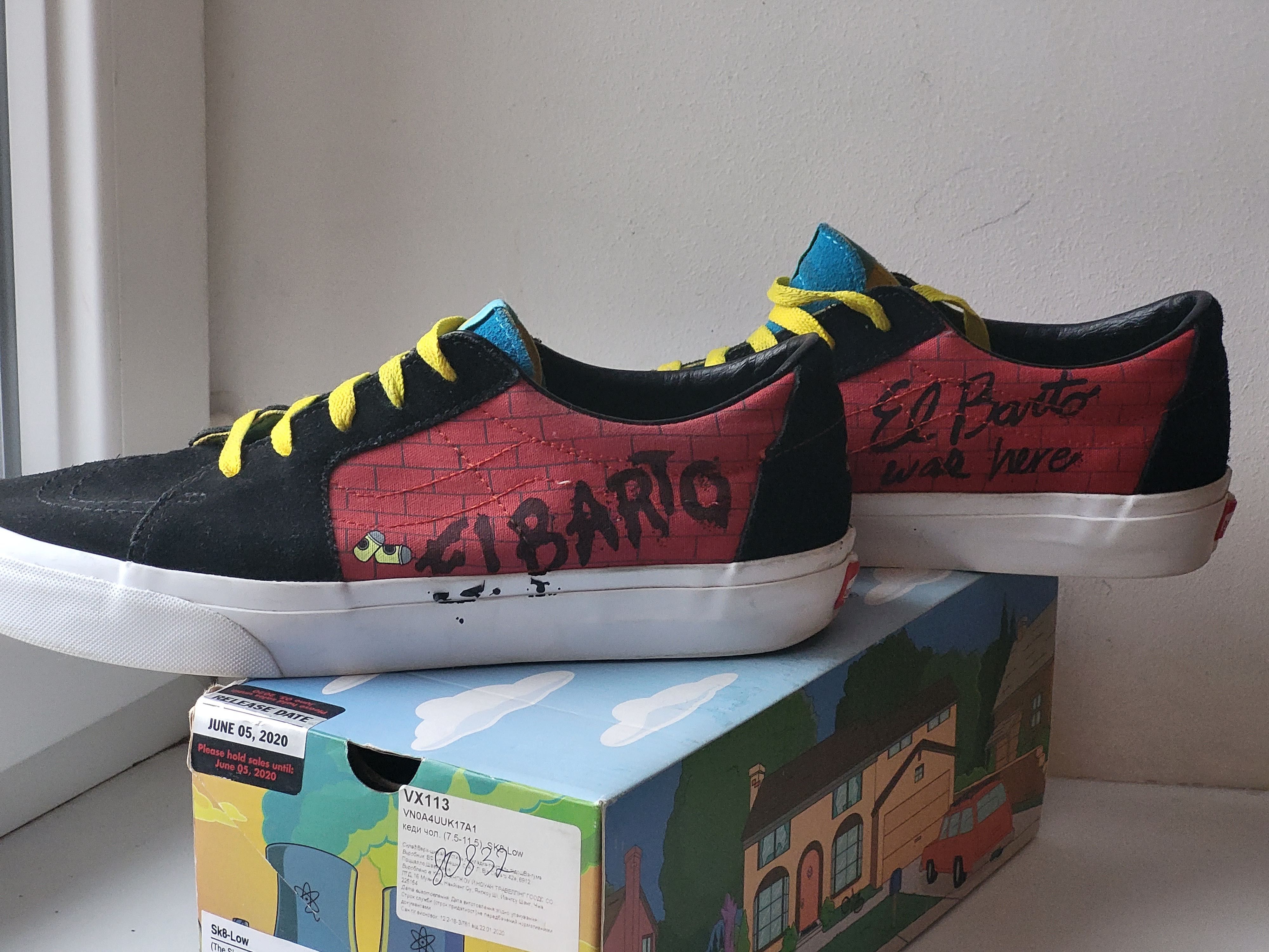 Кеди VANS & THE SIMPSONS "El Barto" 42 кроссовки венсы ванс венси крос