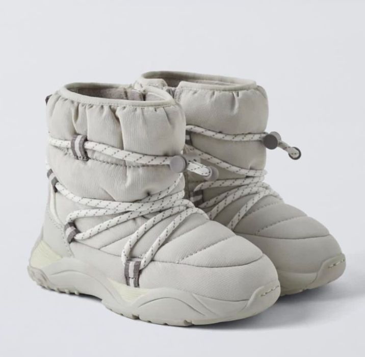 Zara дитячі дутики взуття сіре ботинки