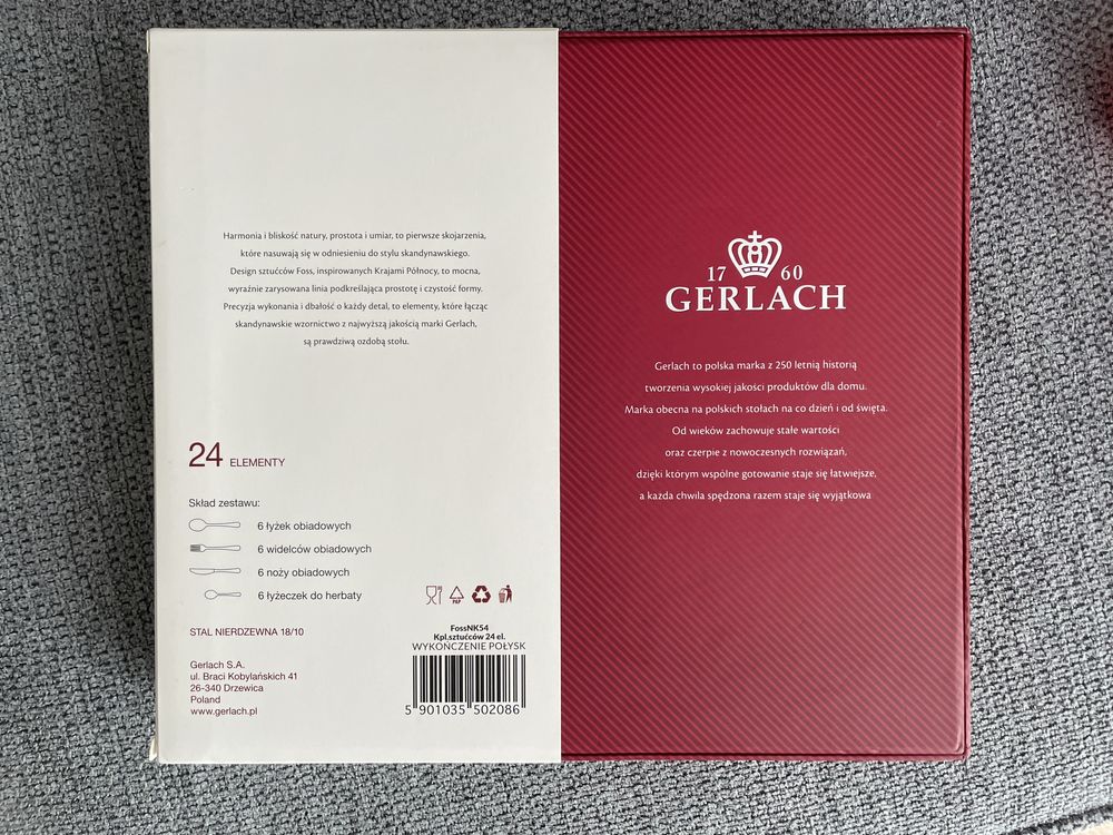 Zestaw sztućców Gerlach FOSS 24 szt. Komplet dla 6 os.