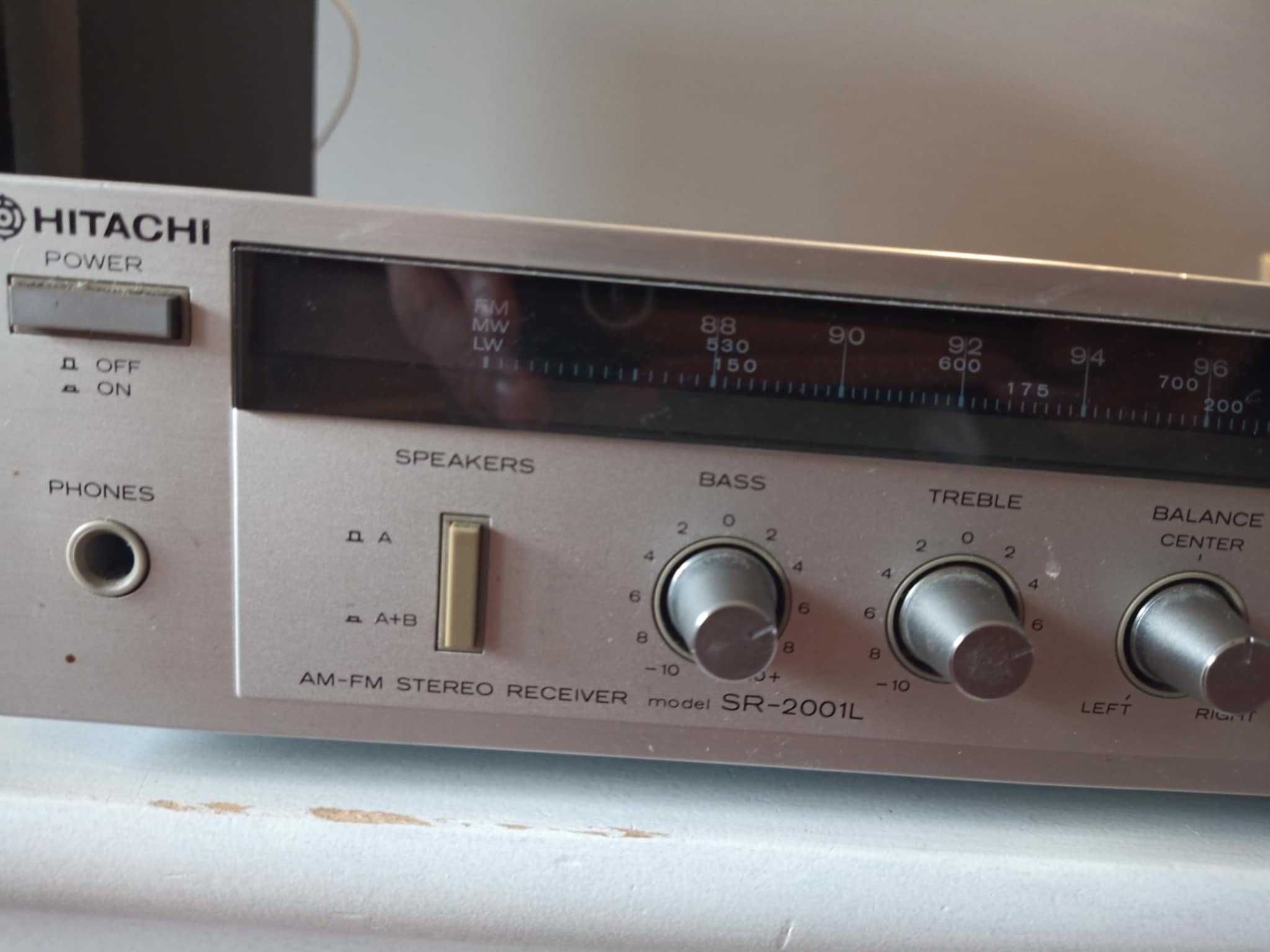 Amplituner HITACHI SR-2001L, głośniki Grundig