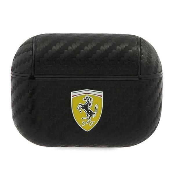 Ferrari Fesapcabk Airpods Pro Cover Czarny/Black On Track Pu Carbon