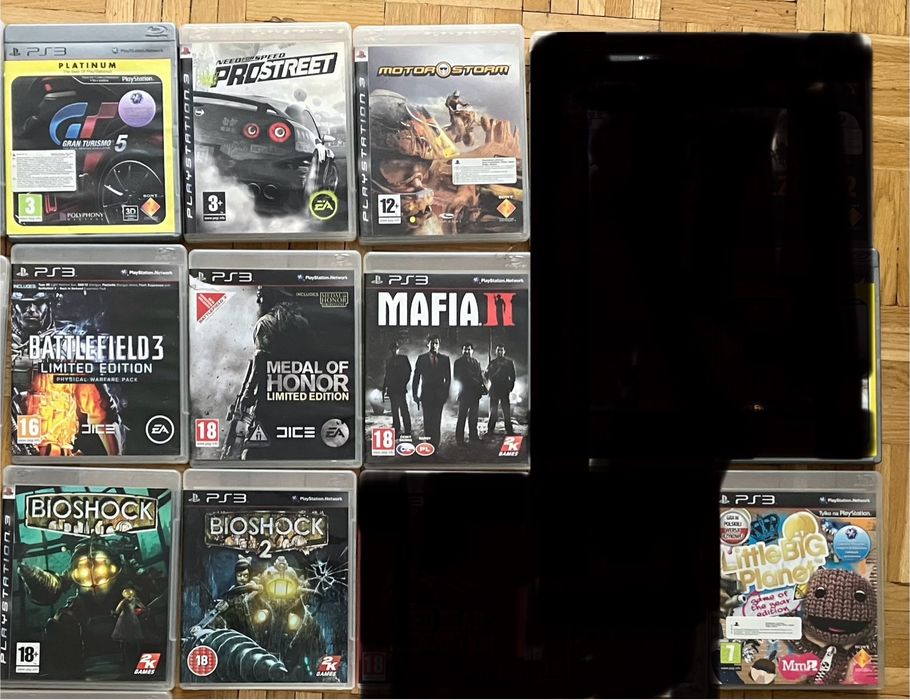 Gry pudełkowe PS3. 9 gier. Bioshock, Mafia 2, Gran Turismo i inne