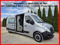 Opel Movano 2.3  Brygadówka maxi L3H2 7-osób, Klima, Idealny!