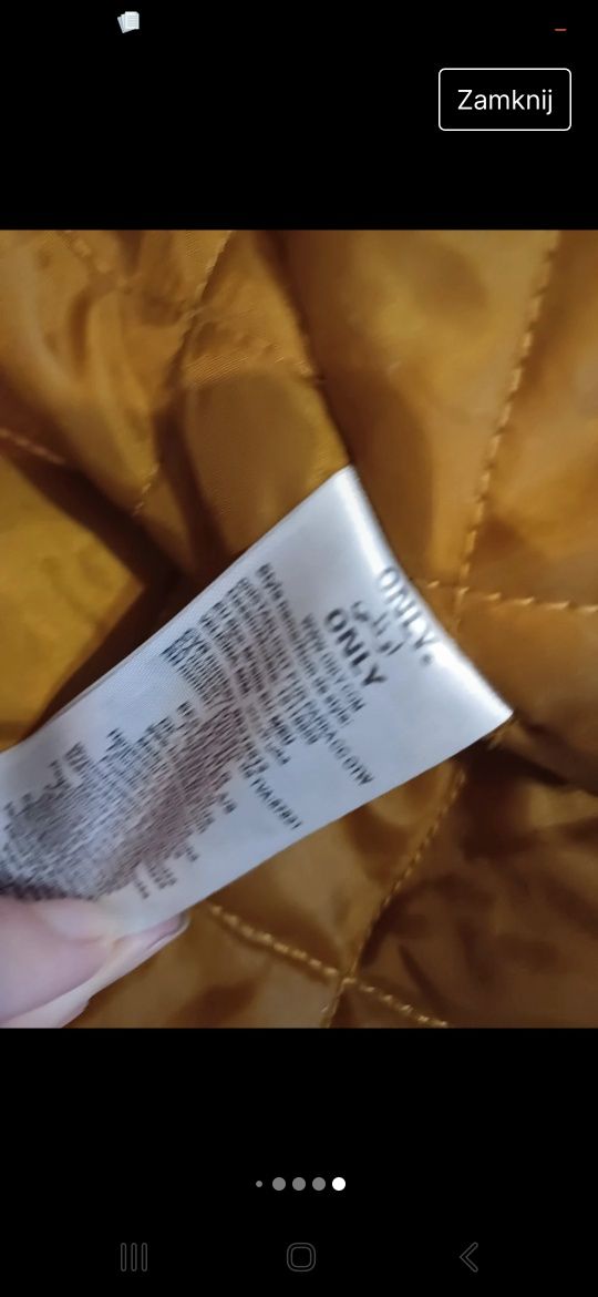 Kurtka parka musztardowa M 38 na jesień zimę