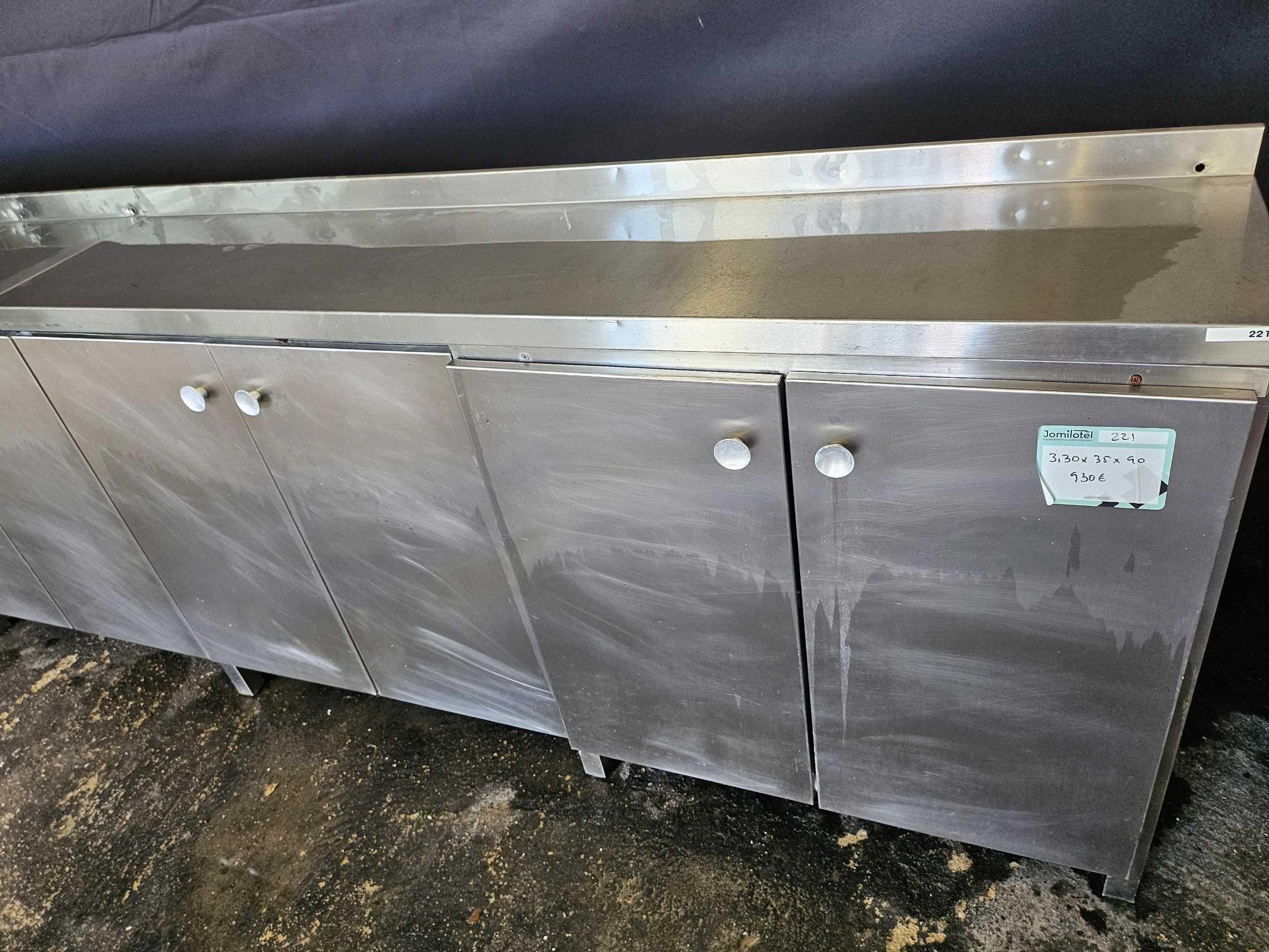 Bancada fechada em inox