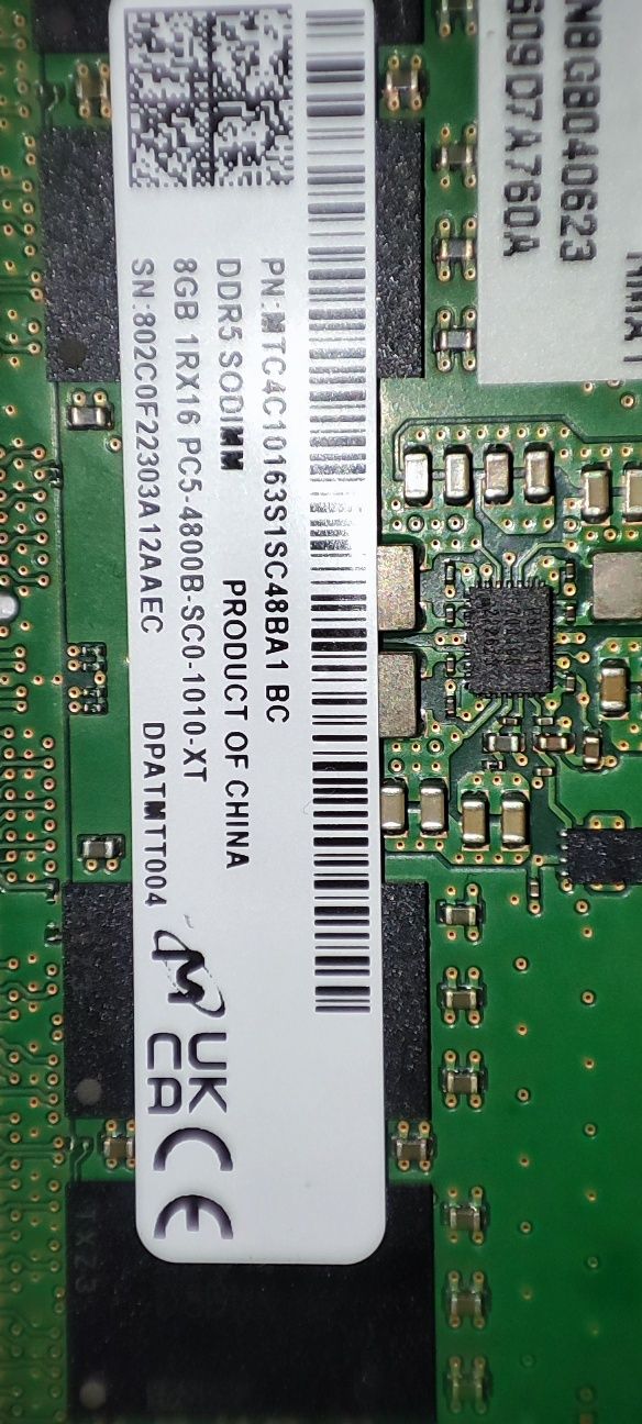 Ddr5 16 gb (2*8gb) 4800 so dimm
