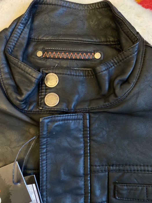 Nowa kurtka męska skórzana skajka czarna przejściowa 52/ XL na wiosnę