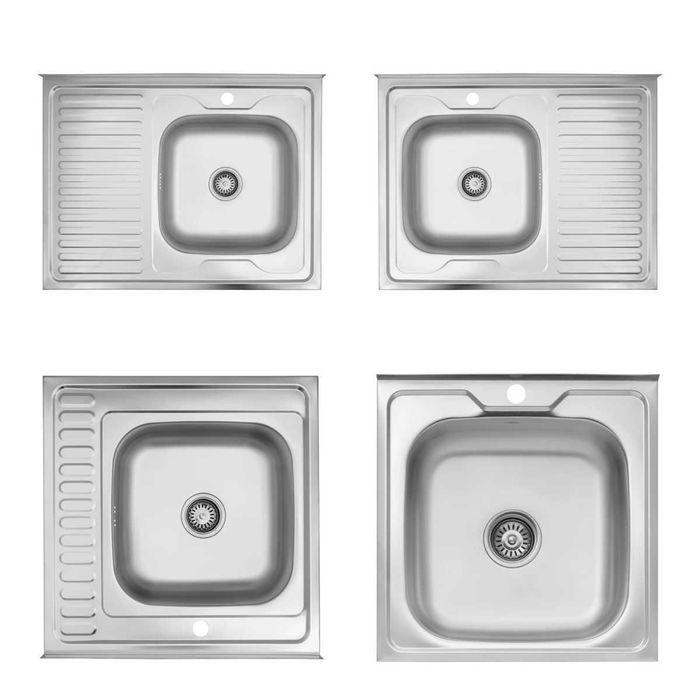 Кухонна мийка кухонная мойка Kroner нержавійка колір сталь декор