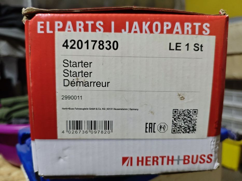 Стартер редукторный HERTH+BUSS JAKOPARTS 42017830 — Новый!