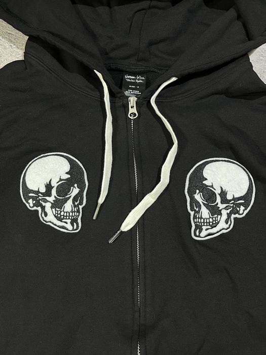 Зипка худи Number Nine Douvle skull Archive drip 999 rick Japan