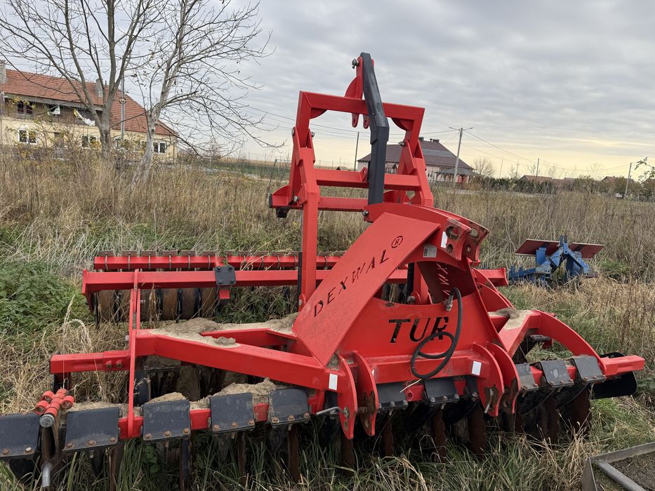 Brona talerzowa 3m z hydropakiem. Ciężki wał packera.