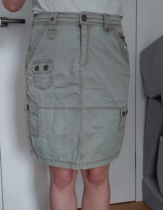 spódnica sportowa khaki a la dzinsowa r. 42