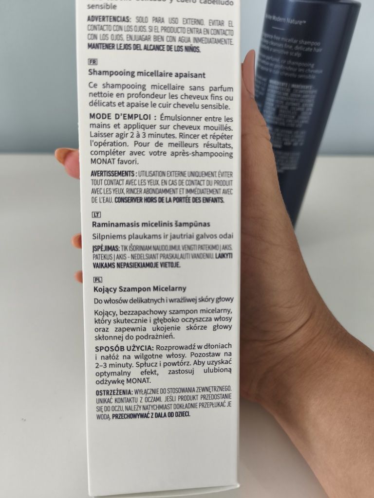 Nowy delikatny szampon micelarny Monat Micellar Soothing kojący