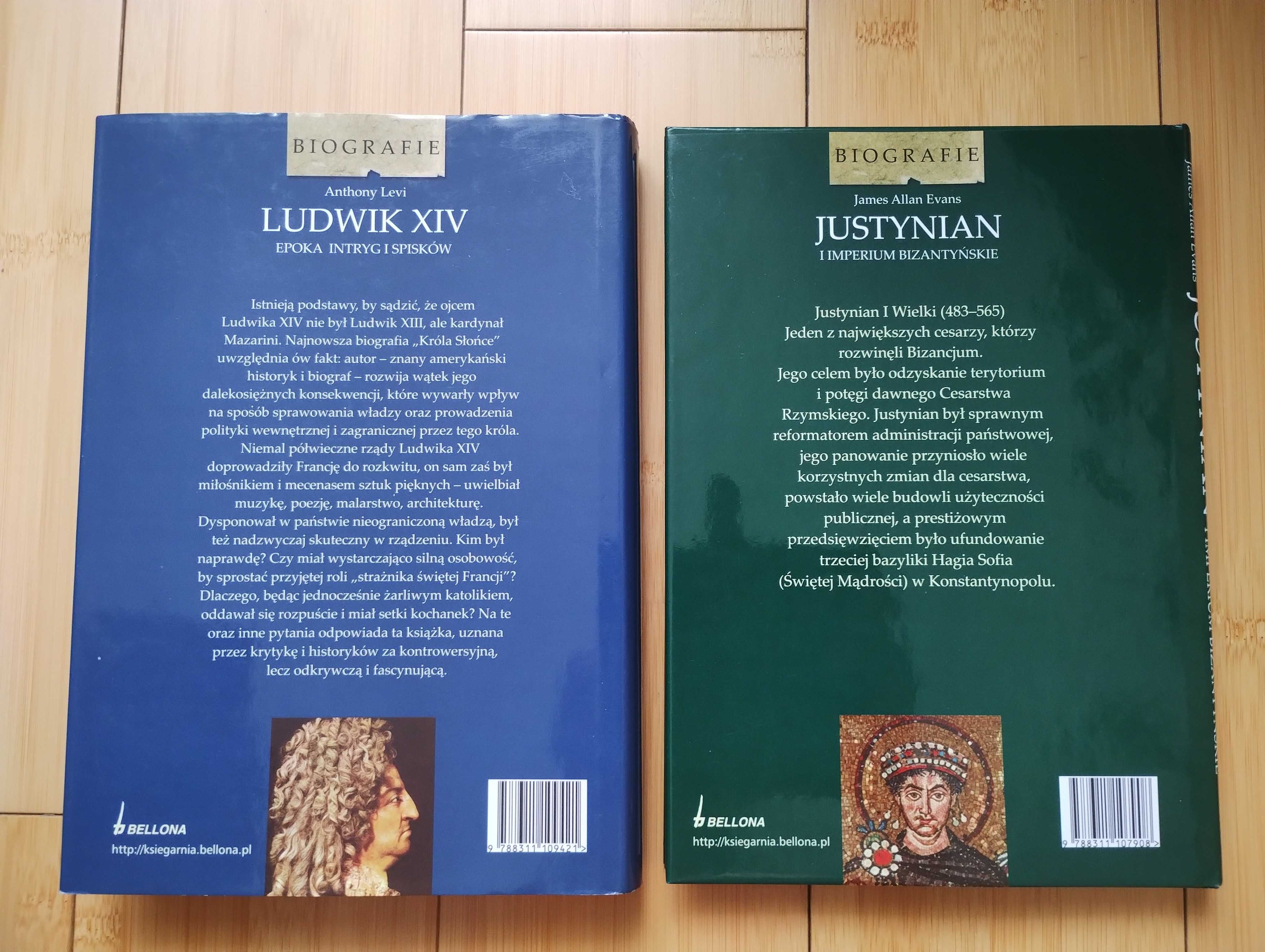 LEVI - Ludwik XIV, EVANS - Justynian i imperium, LEŚNIEWSKI - Zamoyski