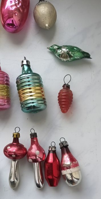 Bombki choinkowe PRL-zestaw 27 sztuk