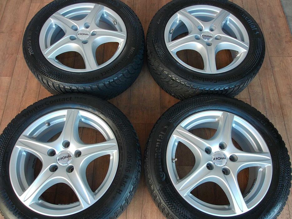 Koła VW skoda Seat Audi 16 5x112 ET45 Continental 205/55/16 zima!