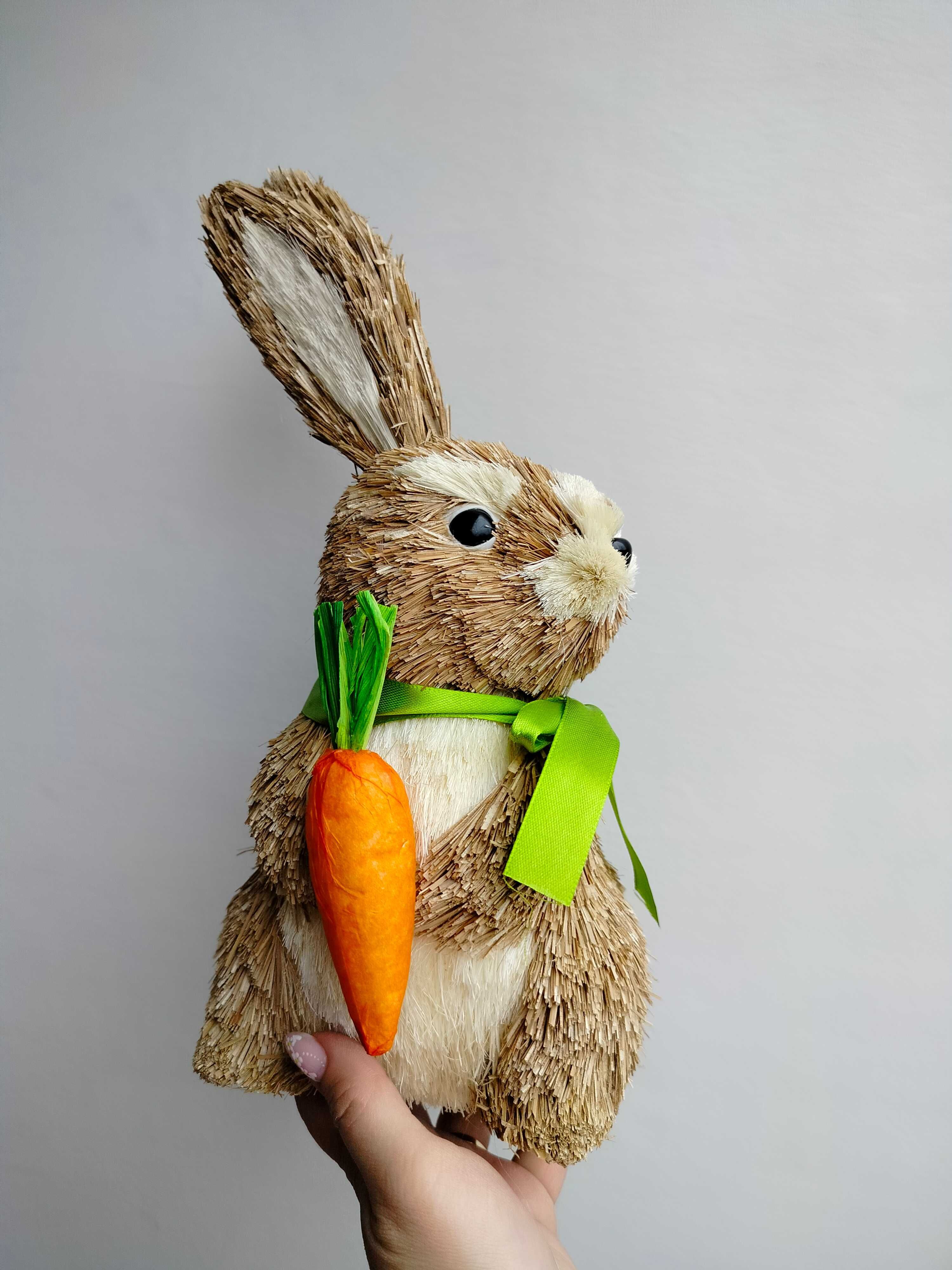 Zajączek Wielkanocny figurka z trawy trzciny 33cm Jumi
