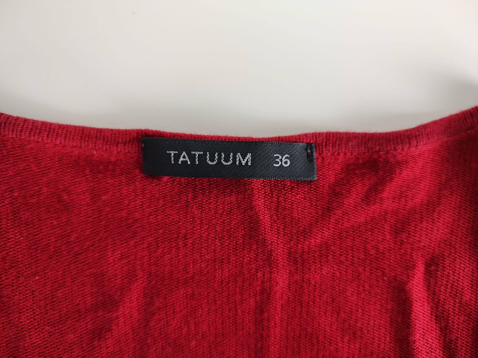 Czerwony sweter okryj serce Tatuum 36
