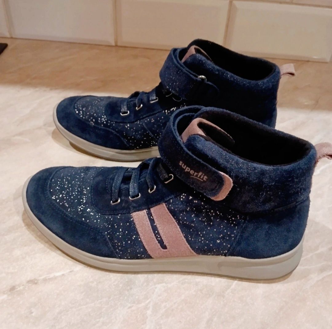 Buty ocieplane snakersy skóra Legero
