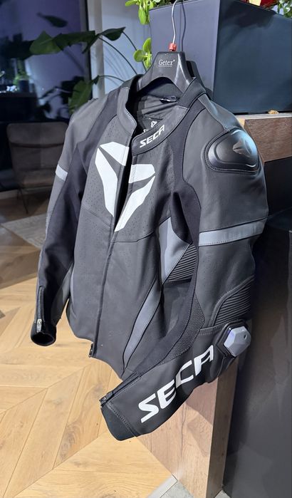 Kurtka skórzana SECA SRS II BLACK czarny szary