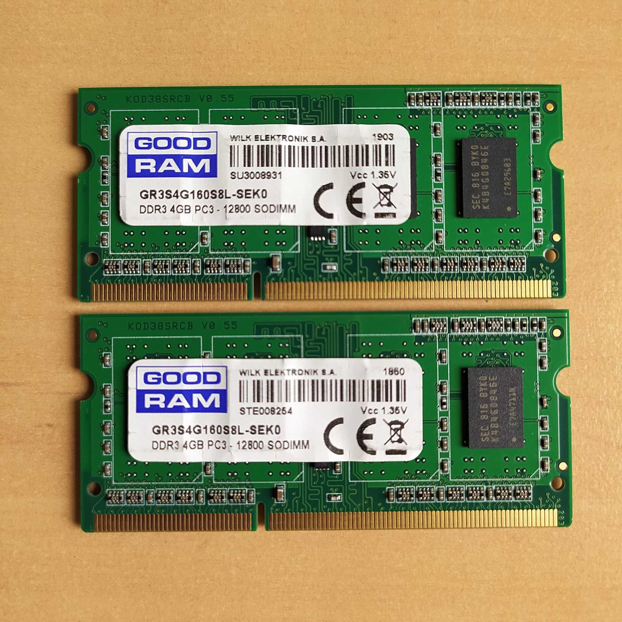 SO-DIMM DDR3 2 модуля по 4 Gb