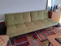 Sofá cama - Tecido Texturizado Verde - Ótimo Estado