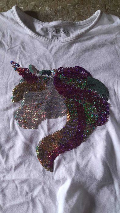 Яскрава футболка з паєтками INEXTENSO для дівчинки-підлітка дешево