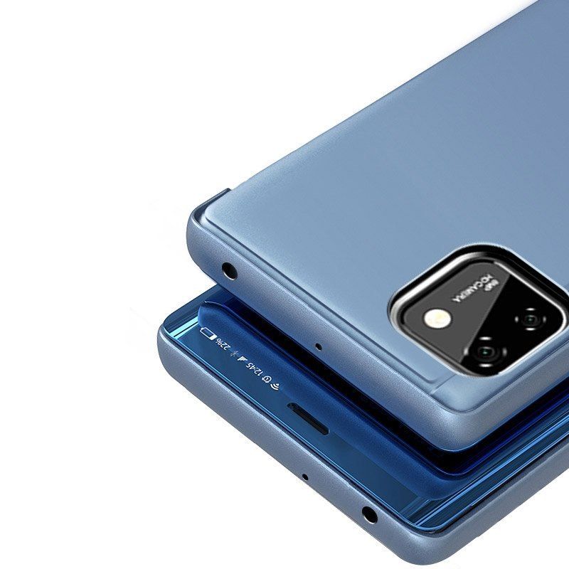 Etui Z Klapką Clear View Case Do Huawei Y5P Niebieski