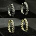 Сережки з муассанітами 2.6ct кільця