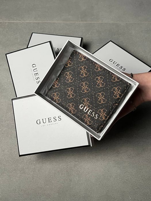 Мужской Кошелек Guess монограм / Подарок для мужчинкошелек