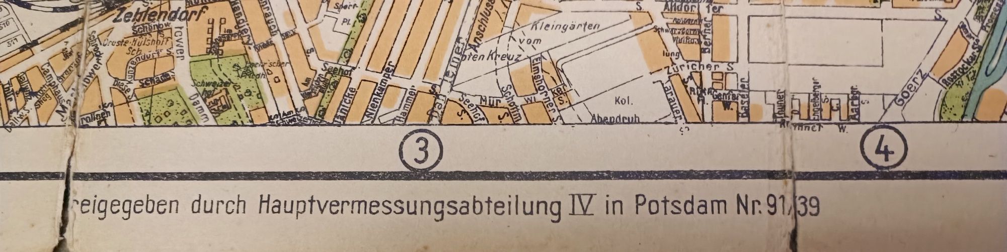 Боевая немецкая карта Берлина 1940г
