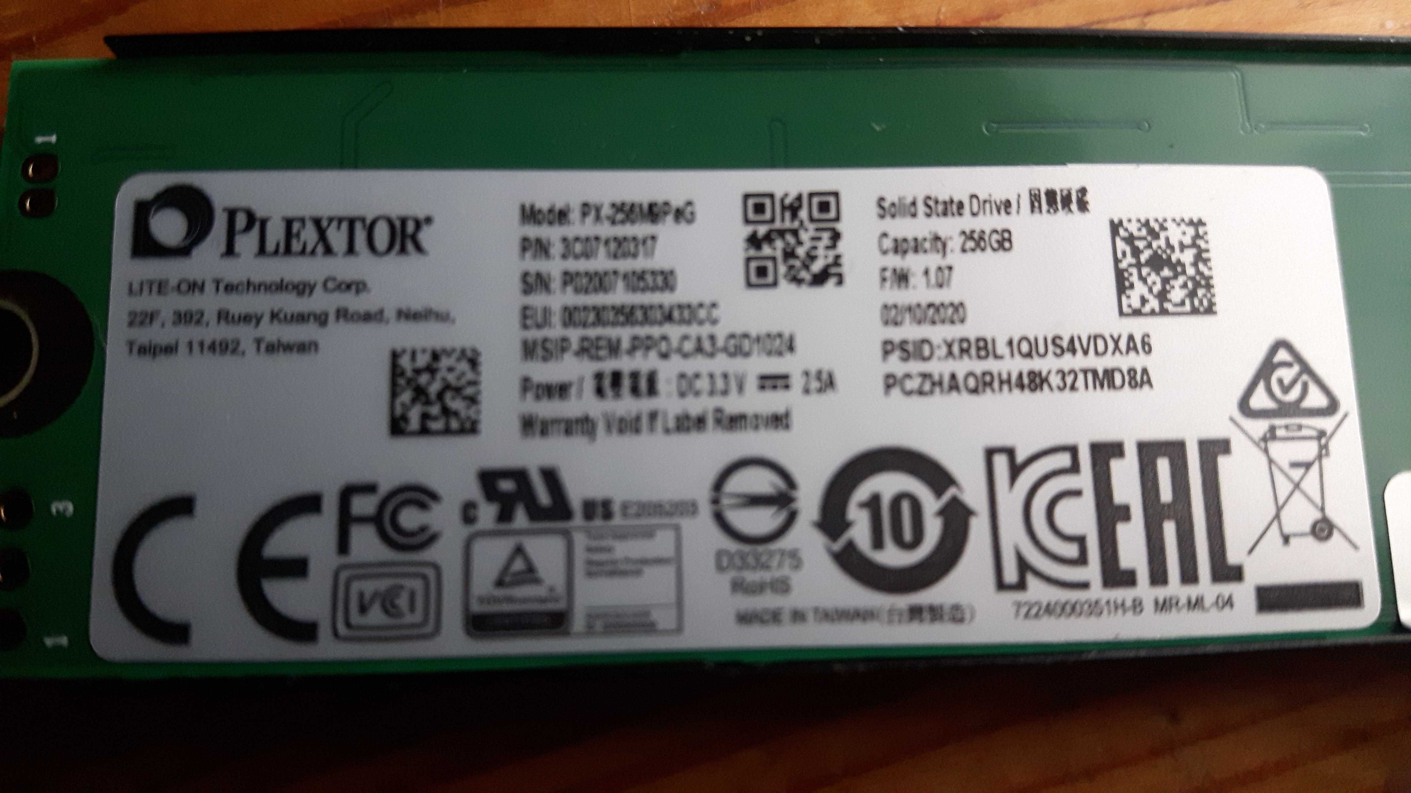 Dysk SSD M.2 Plextor M9Pe(G) 256GB