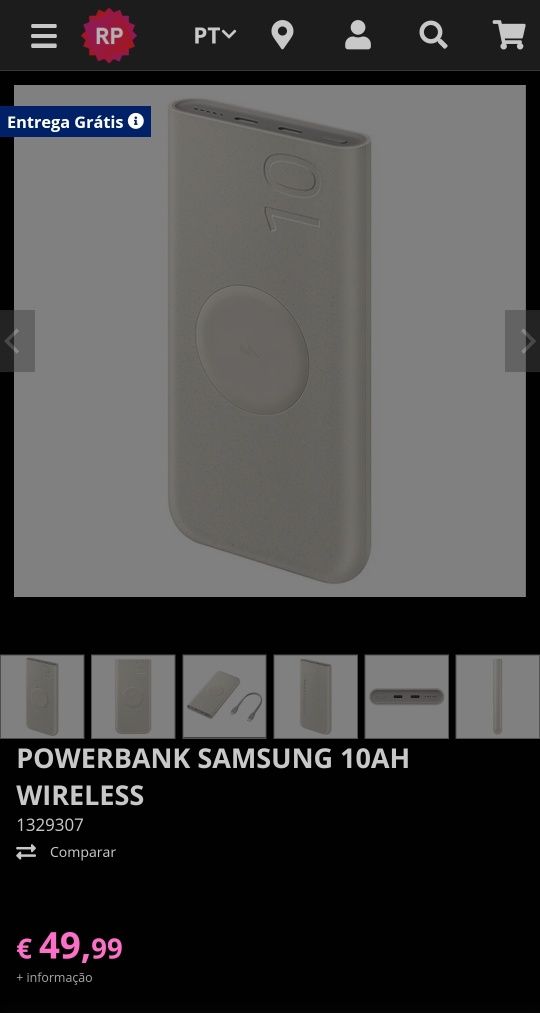 Powerbank Samsung Super Fast Charge + Wireless Fast Charge