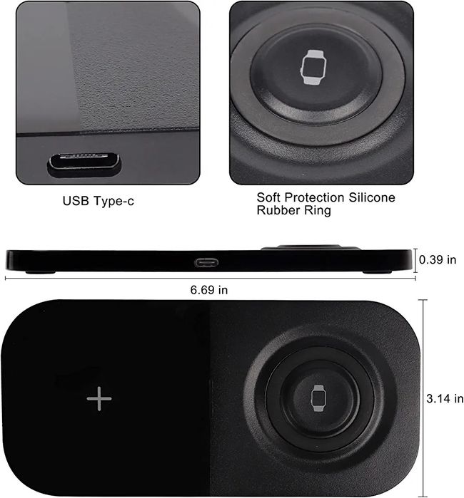 Бездротова зарядка для Apple Watch та iPhone (і інші тел.) одночасно